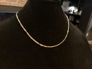 Classic shimmery silver tone necklace